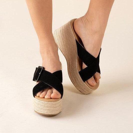 Women's Shoes - Sandals Womens Manta Espadrille Platform Slides Shoes
