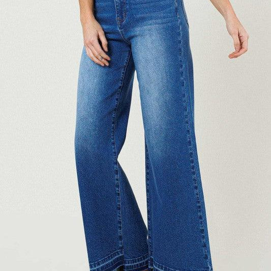 Women's Jeans Womens Medium Blue High Waisted Wide Leg