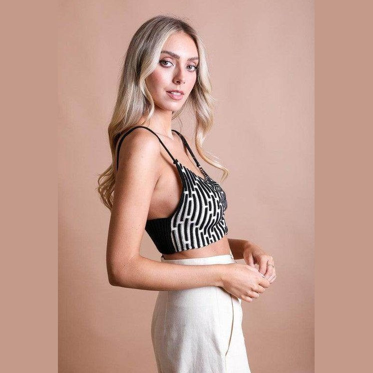 Womens Mod Lines Contour Brami Top - VacationGrabs