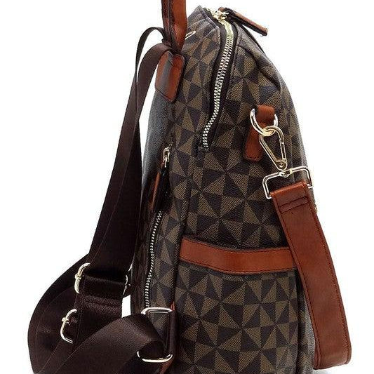 Wallets, Handbags & Accessories Womens Monogram Striped Convertible Backpack
