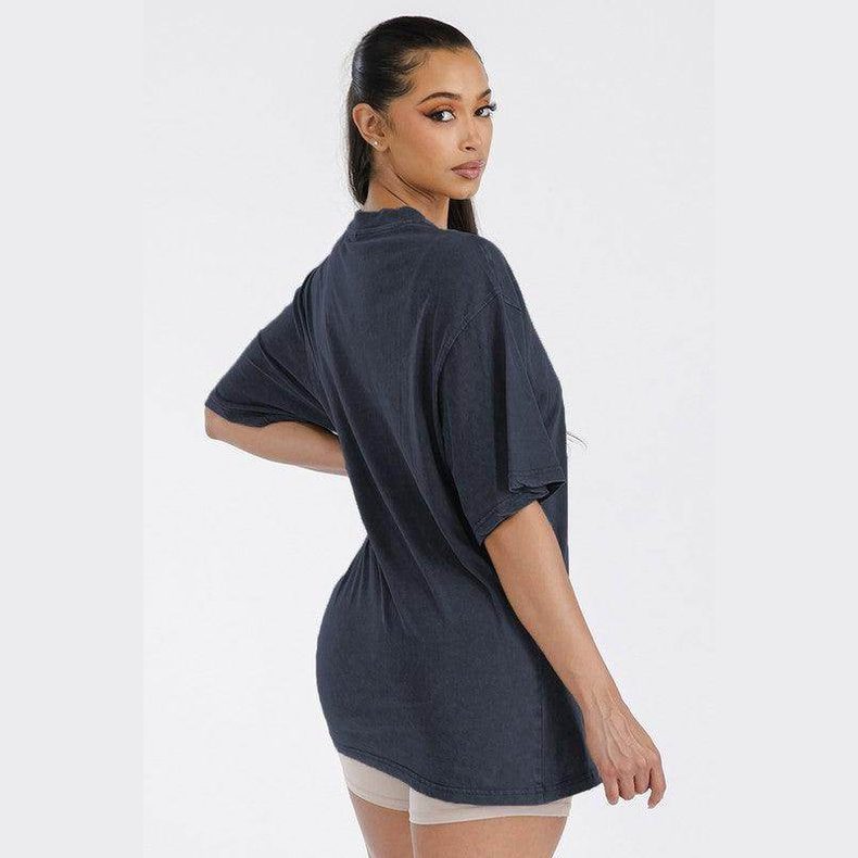 Womens Oversized Cotton Boyfriend Shirt - VacationGrabs