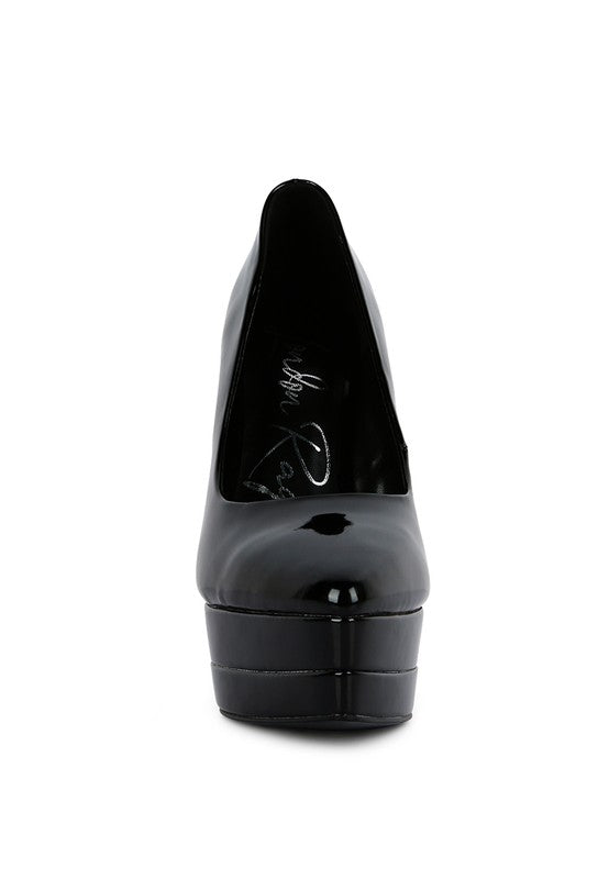 women's patent high heel sandals in sleek black, perfect for formal events