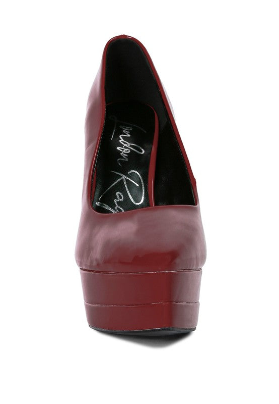 Women's patent high heel sandals in red for stylish occasions