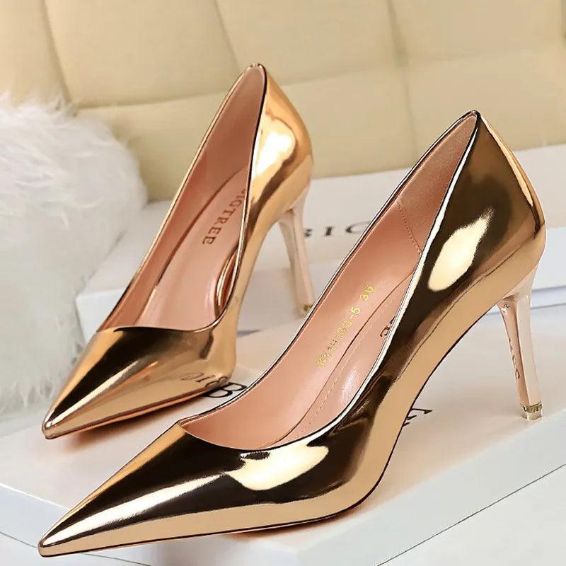 Women's Shoes - Heels Womens Patent Leather High Heel Shoes Wedding Stilettos