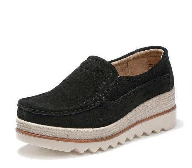 Women's Shoes - Flats Womens Platform Moccasin Slip On Walking Shoes