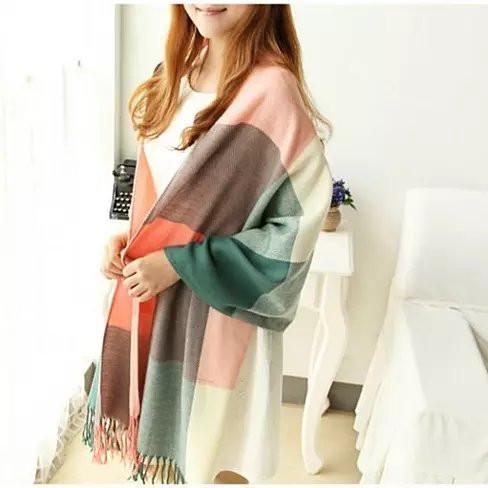 Women's Accessories Womens Reversible Patchwork Shawl Full Of Colors