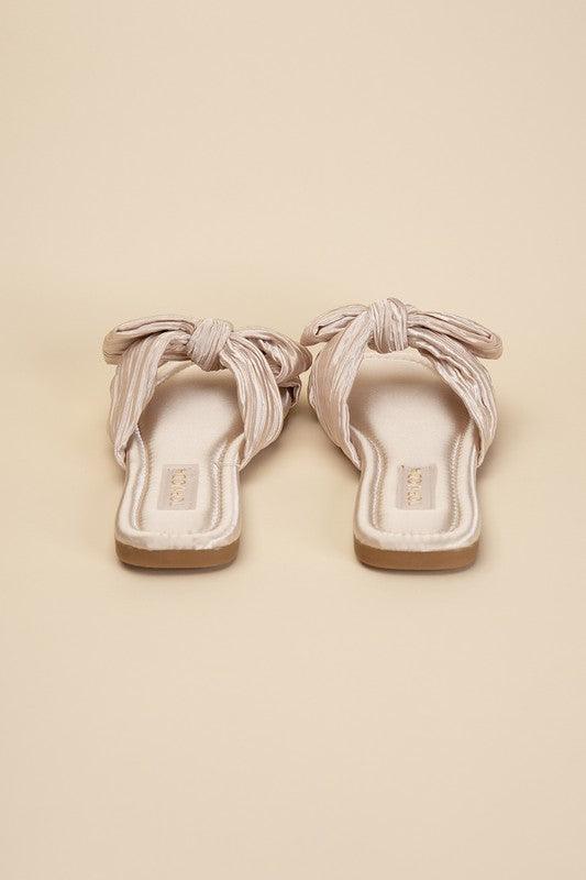 Women's Shoes - Sandals Womens Sandals Style No. Gemma-66 Bow Flat Slides