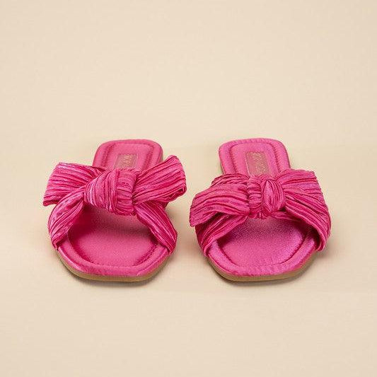 Women's Shoes - Sandals Womens Sandals Style No. Gemma-66 Bow Flat Slides