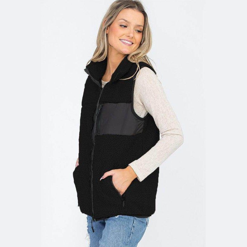 Womens Sherpa Fleece Vest - VacationGrabs