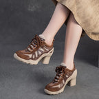 women's shoes in brown suede for casual outdoor wear