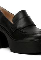 Women's Shoes - Flats Womens Shoes - Elspeth Heeled Platform Leather Loafers