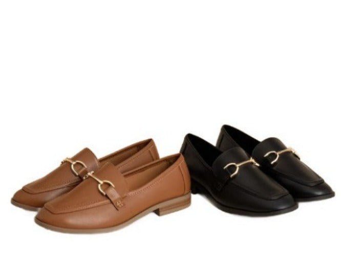 Women's Shoes - Flats Womens Shoes - Guitar Horsebit Flats