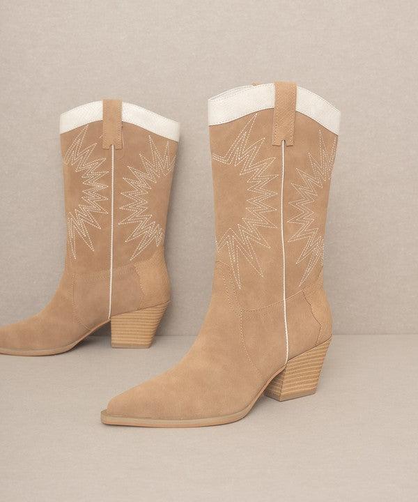 Women's Shoes - Boots Womens Shoes - Halle Paneled Cowboy Boots