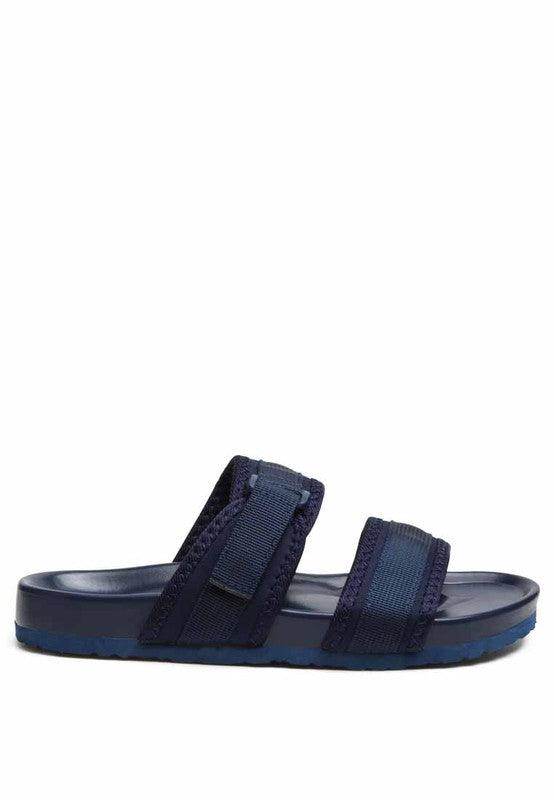 Rag Company women's shoes, navy blue slide sandals, casual summer wear