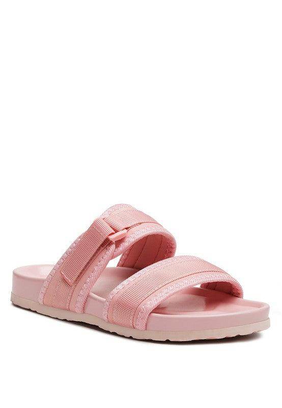Rag Company women's shoes, pink flat sandals with comfortable straps