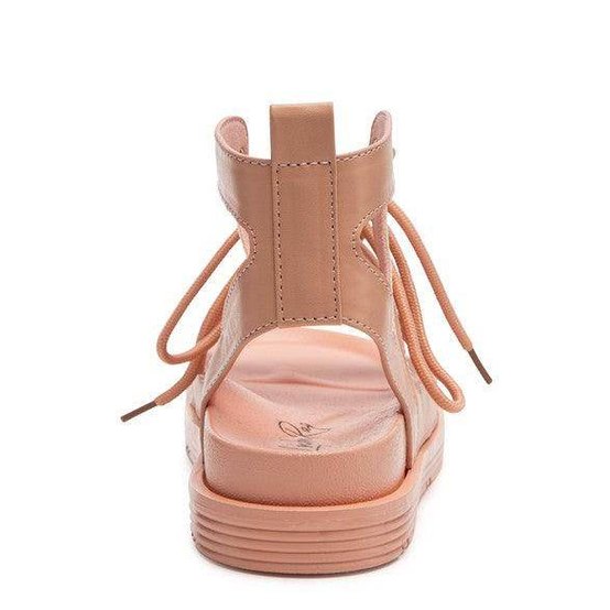 Rag Company women's shoes, peach flats with stylish back lacing