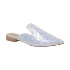 women's shoes, silver embellished flats for stylish outings