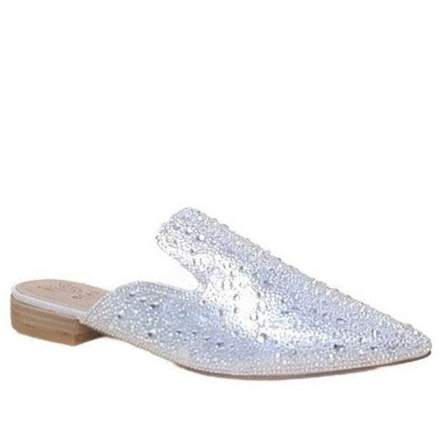 Womens Shoes - Pointed Toe Slip on Mule Flats - VacationGrabs