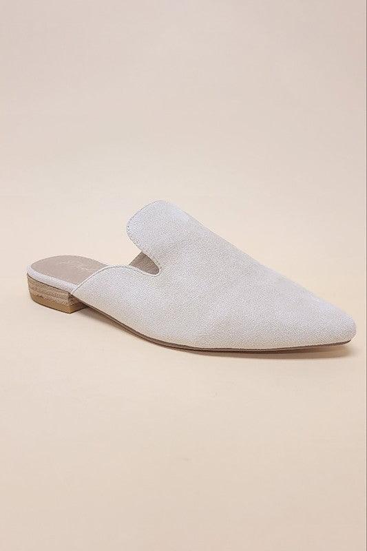 Women's Shoes - Flats Womens Shoes - Pointed Toe Slip on Mule Flats