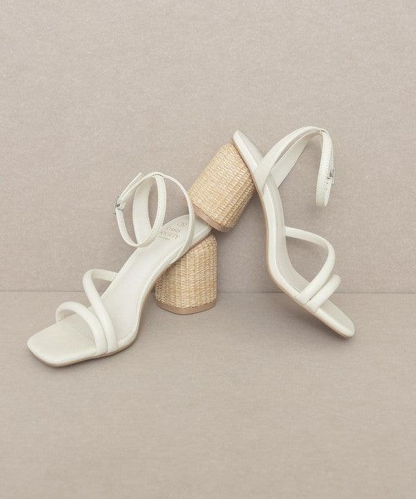 Women's Shoes - Sandals Womens Shoes Style No. Alaia - Strappy Raffia Heel Sandal