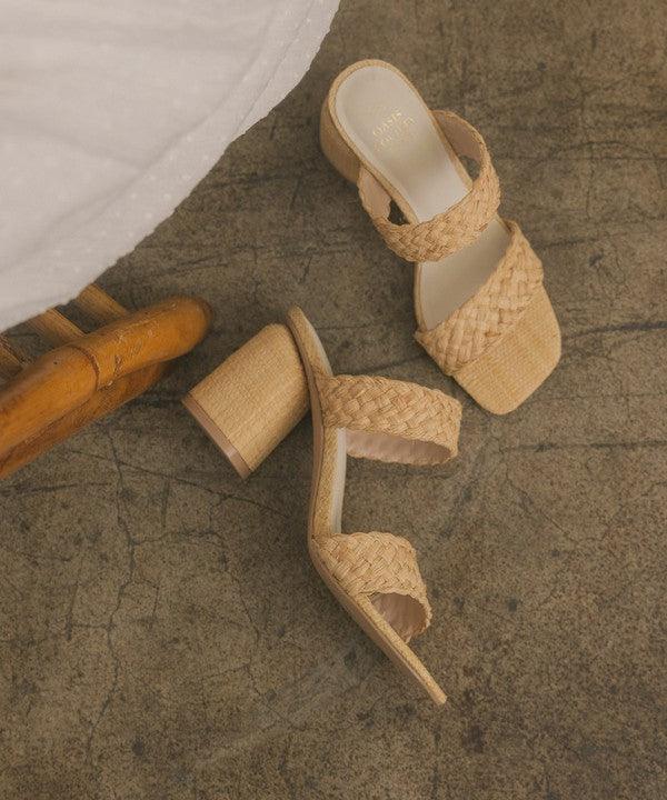 Women's Shoes - Heels Womens Shoes Style No. Kayla - Raffia Sandal Heel