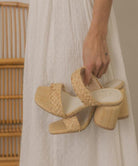 Women's Shoes - Heels Womens Shoes Style No. Kayla - Raffia Sandal Heel