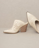Women's Shoes - Heels Womens Shoes Style No. Kiara - Western Inspired Heeled Mule