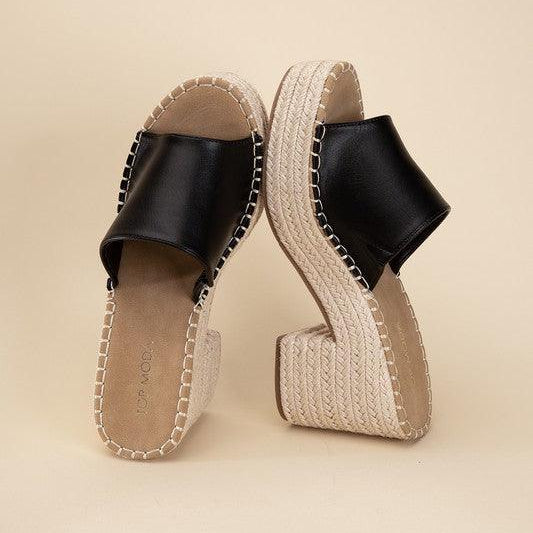 Women's Shoes - Heels Womens Shoes Style No. Lock-1 Espadrille Mule Heels