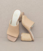 Women's Shoes - Sandals Womens Shoes Style No. Serena - Studded Raffia Slide Heel
