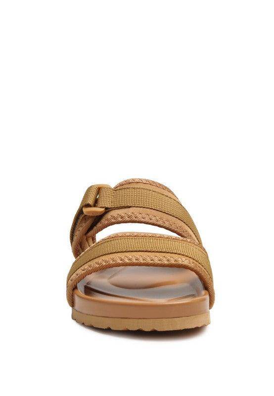 Rag Company women's shoes, brown flats with adjustable straps for casual wear