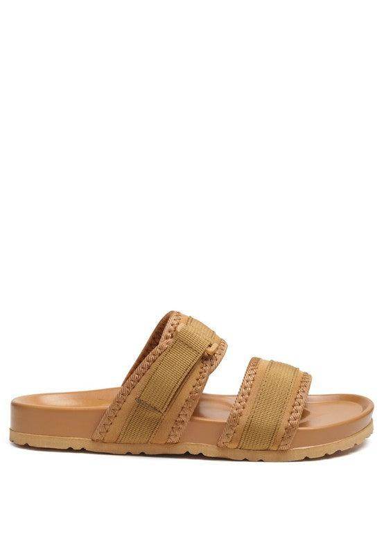 Rag Company women's shoes, tan flat sandals for casual summer wear