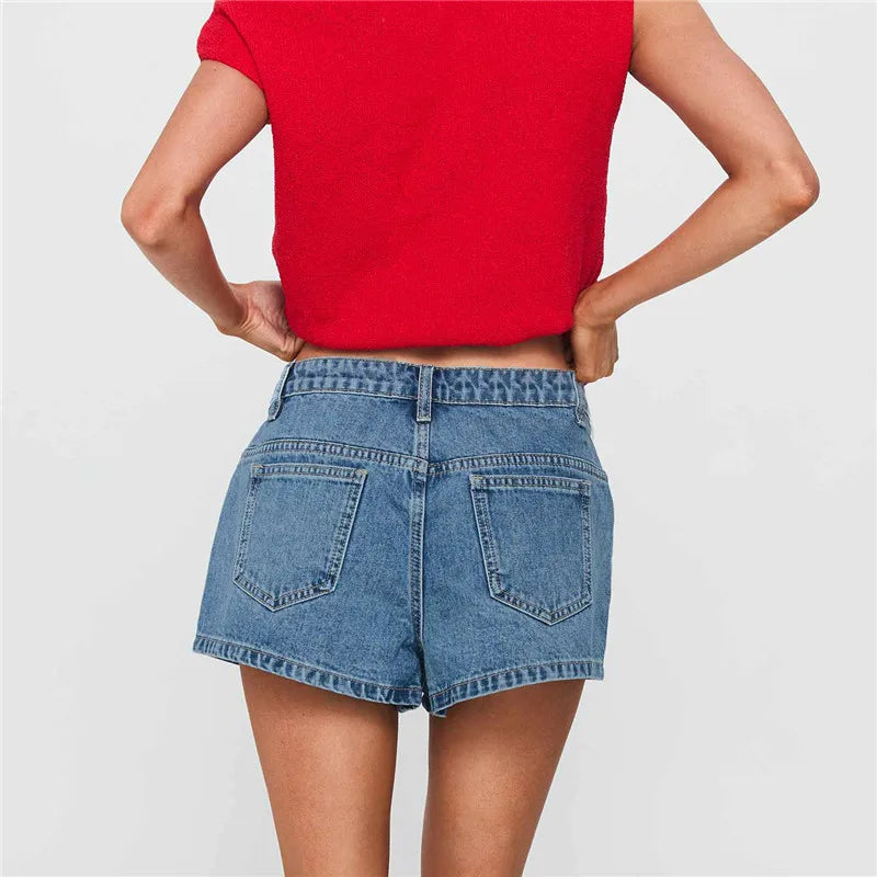 women's denim shorts, casual summer style, comfortable fit