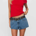 women's denim shorts, casual style, perfect for summer outings