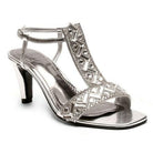 Women's Shoes - Heels Womens Silver Gem Stone Heels Special Occasion Shoes