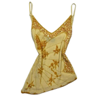 Women's Top with Mesh and Embellished Design
