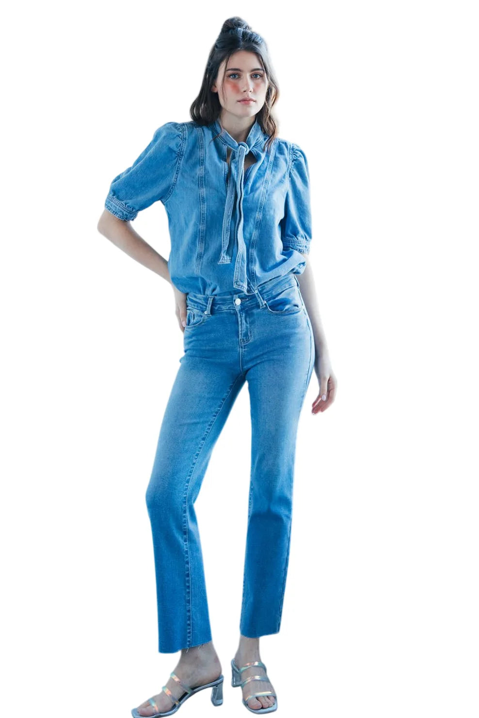Women's Straight Leg Blue Jeans for Everyday Comfort