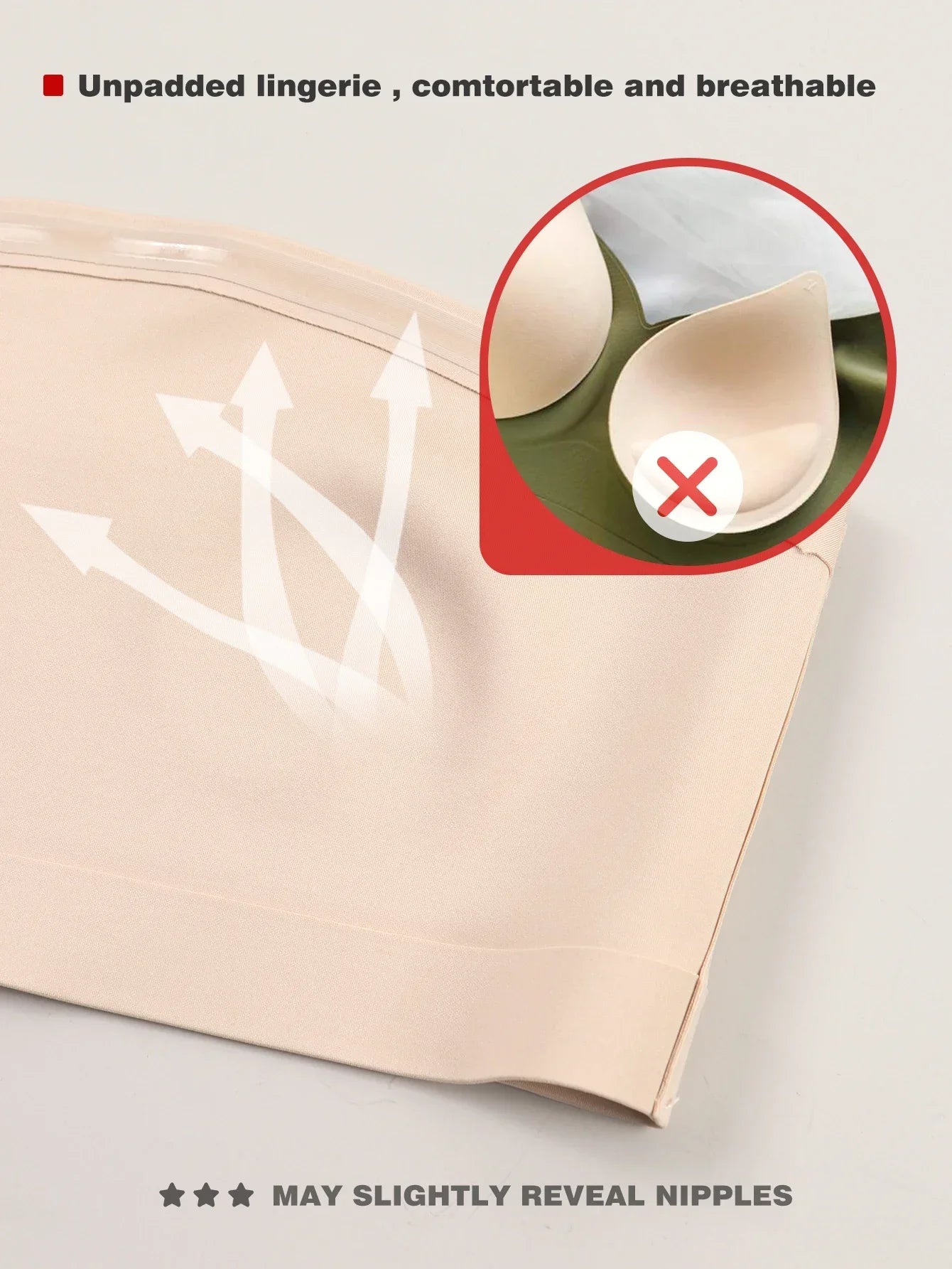 women's strapless seamless bra, comfortable unpadded material for everyday wear