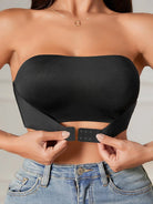 women's strapless seamless bra in black, perfect for everyday wear