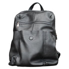 Womens stylish leather backpack in black for daily use