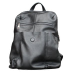 Womens stylish leather backpack in black for daily use