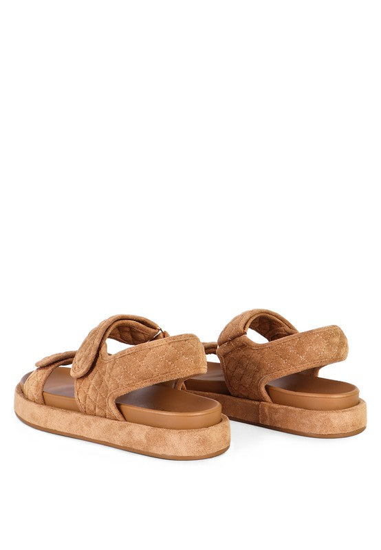 Rag Company women's vacation sandals in tan with adjustable straps for comfortable summer wear