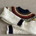 Women's vintage pattern sweater folded neatly showcasing detailed knit design and cozy fabric