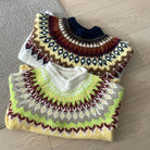 SHOMICOBOUTIQUE women's vintage pattern sweater in multiple colors with unique geometric design