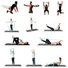 Fitness & Health Workout Resistance Bands Set Exercise Bands Set Core Sliders...