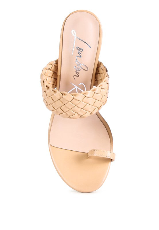 Rag Company woven strap toe ring sandals in tan for stylish summer wear