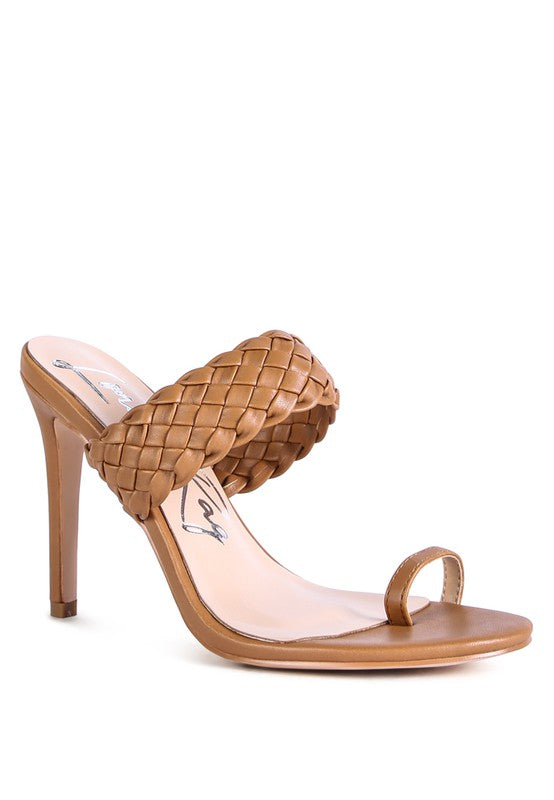Rag Company woven strap toe ring sandals in tan for stylish summer wear