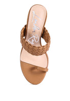 Rag Company woven strap toe ring sandals in tan for summer outings