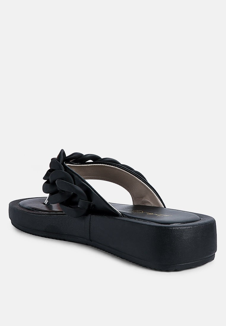 Zing Link Chain Thong Flats