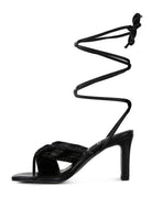 Women's Shoes - Heels Xuxa Metallic Tie Up Block Heel Sandals