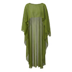 Women's green sheer cover-up dress for y2k aesthetic beachwear